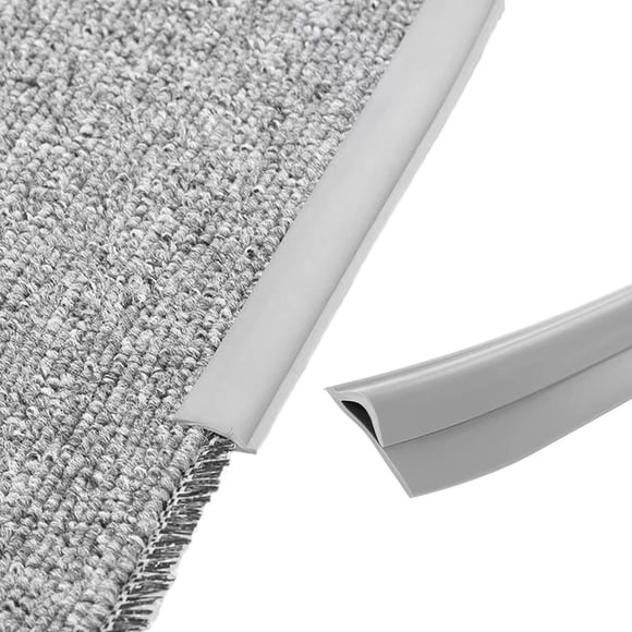 Usloyux Floor Edging Strip, Self-Adhesive Carpet Edge Trim and Transition Strip, Flexible PVC Floor Molding for Tile Carpet Laminate, Easy Install Home Flooring Protection, Meter Length