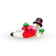 thumbnail image 1 of Inflatable led light up reclining snowman with top hat, white/red/black, 9 FT, 1 of 3