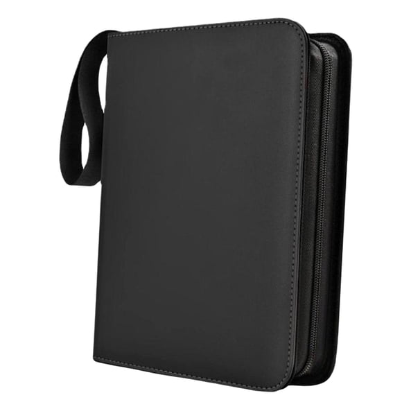 Milaget Étui de Transport Protecteur pour Classeur de Cartes à Collectionner en Cuir PU avec 50 Amovibles Noir