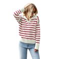 thumbnail image 1 of Chandail Rayé Printemps et Automne 2023 pour Femmes Doux Confortable Chaud Haut Décontracté pour Femmes, 1 of 5