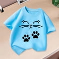 thumbnail image 2 of Tauxra T-Shirts Graphiques à Manches Courtes pour Garçons 2-14 Ans Mélange de Coton Doux T-Shirts à Imprimé Chat Hauts Décontractés à Col Rond pour Usage Quotidien Terrain de Jeu École Vacances d'Été, 2 of 7