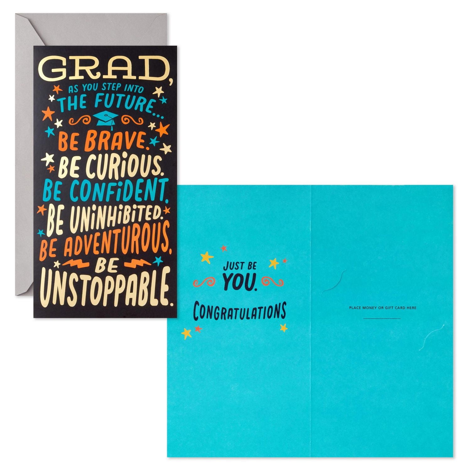 Cartes de la Remise des diplômes, pour carte-cadeau ou argent, Hallmark « Be Unstoppable »(8 cartes et enveloppes)