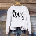 thumbnail image 1 of Haut de Noël Imprimé pour Femmes à Col Rond et Manches Longues, Coupe Ample, 1 of 1