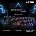 thumbnail image 4 of AQVIN Tour de PC de Jeu LuminaRings, AMD Radeon RX 550 4 Go, Processeur Intel Core i7 jusqu'à 4,0 GHz, 16 Go de RAM DDR4, SSD NVMe 256 Go, Wi-Fi, Windows 11 Pro, 4 of 6