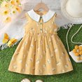 thumbnail image 1 of LOVZFMLL Jupe Princesse à Nœud pour Filles, Été, Manches Courtes, Volants, Dentelle, Col Rond, Broderie, en Maille, 1 of 4