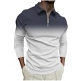 thumbnail image 1 of Pisexur Chandails en Molleton pour Hommes à Manches Longues, Chandail à Col Rabattu, Mode Décontractée, Patchwork de Couleurs Surdimensionné, Chandail-Over, Fermeture Éclair Quart, Chemises de Gym Athlétiques, Chandail en Molleton Grande Taille M-6TG, 1 of 5