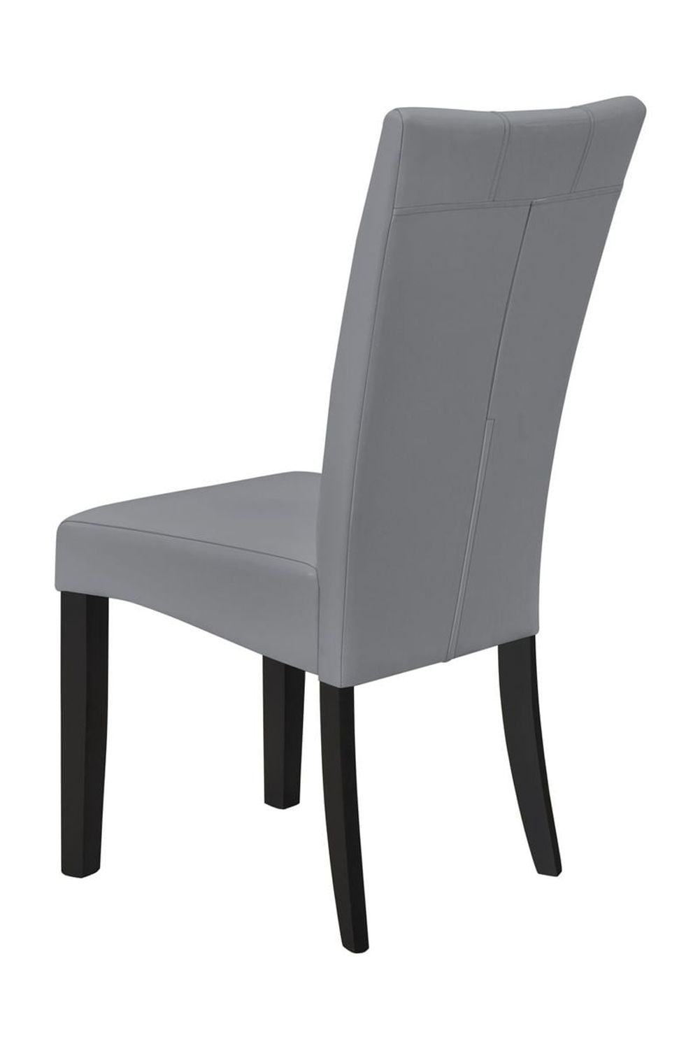 CHAISES DE SALLE A MANGER AERYS WINSOR EN PU GRIS (LOT DE 2