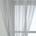 thumbnail image 4 of Goory Window Curtain Rod Pocket Drapes Panel Long Sheer Voile Treatments Modern Linen Textured Solid Color Home Decor Gray W: 52" x H: 54", 4 of 6