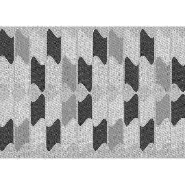 Ahgly Tapis Rectangulaire Lavable en Machine Intérieur Transitionnel Gris Fumé, 8 Pieds x 12 Pieds
