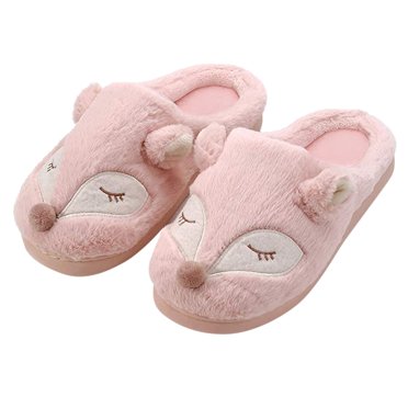 XZNGL Slippers for Womens Slippers Home Slippers Womens Home Lovely Animal Print Slippers Plush Warm Antiskid Pet Slippers
