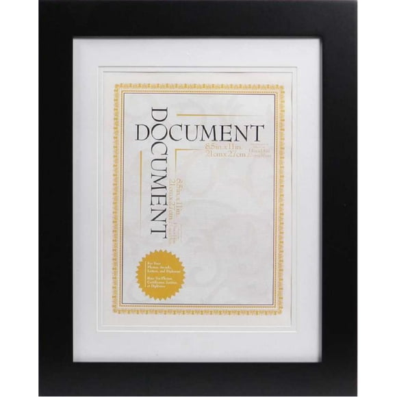 Hometrends Museum 11x14in Certificate Frame Black, Wall Document Frame