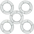thumbnail image 1 of 5Pcs Iron Wreath Frame Round Wire Wreath Making Ring DIY Macrame Floral Crafts, 1 of 8