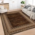 thumbnail image 1 of GOGRANT Washable Area Rug 10x13ft Reddish-brown Non Slip Modern Print Carpet, 1 of 16