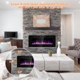 thumbnail image 3 of Costway 42'' Electric Fireplace Recessed Ultra Thin Wall Mounted Heater Multicolor Flame, 3 of 10