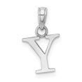 thumbnail image 4 of Diamond2Deal 14K White Gold Block Letter Y Initial Pendant for Women, 4 of 6