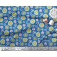 thumbnail image 3 of Soimoi Tissu en Poly Georgette Bleu Rayé & Mandala Imprimé 1 Yard 52 Pouces de Large, 3 of 3