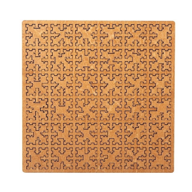 YoGold Casse-Têtes Plateau Fractal, Casse-Têtes en Bois Durs Difficiles Casse-Têtes en Bois pour Adultes, Portable Impossible Réflexion Inverse Stimulant Casse-Tête Sans Image C