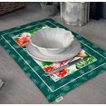 thumbnail image 3 of Vargottam Napperons - Napperon pour Table à Manger, Ensemble de 4 - Serviette en Coton Imprimée et Réversible - Napperons d'Intérieur pour Table de Salle à Manger à la Maison et en Cuisine - Floral Tropical (Vert Sarcelle), 3 of 5
