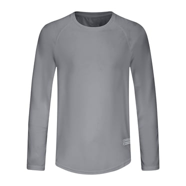 cfhntfmh Mens Big and Tall Athletic Tshirts Spring Summer Long Sleeve Outdoor Tops for Hiking Breathable Workout Shirt(Gray,4X-Large)