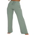 thumbnail image 3 of Womens Knit Drawstring Pants Straight Wide Leg Solid Color Yoga Sweatpants Loose Fit Soft Long Pants, 3 of 8