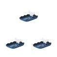 thumbnail image 1 of Transemion Pot Lid Holder with Tray Nonslip Kitchen Multi-purpose Organizer Spatula Pan Stand Cabinet Storage Rack Household Blue 3Set, 1 of 6