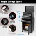 thumbnail image 4 of Pemberly Row 5-Drawer Rolling Tool Chest Cabinet Metal Tool Storage Box in Black, 4 of 8