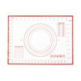 thumbnail image 1 of 1 Pcs Silicone Baking Mat,Non-Stick Silicone Baking Mats with Measurements,Reusable Cookie Bread Rolling Mats,Kitchen Counter Kneading Cooking Board Mat,for Pizza Cookies Fondant Making,Red, 1 of 9