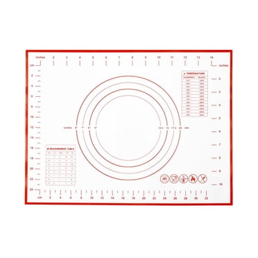 Extra Large Non-Slip Silicone Mat 15.7X11.8 Inches, Baking Mat with Measurements for Dough Rolling, Countertop Protector, Oven Liner, High Temperature Resistant & Reusable, 1 Kneading Mat