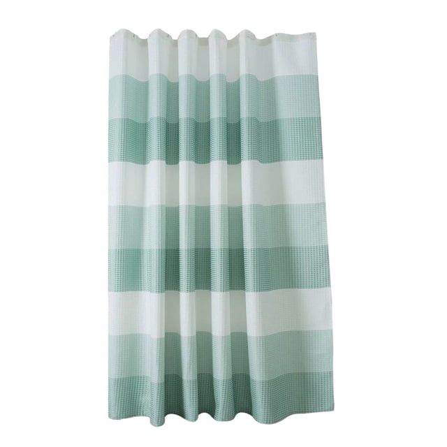 Meitianfacai Rideau de Douche Tissé avec 12 Crochets à Double Face pour Salle de Bain, Tissu Polyester Robuste, Rideau de Douche (Vert)