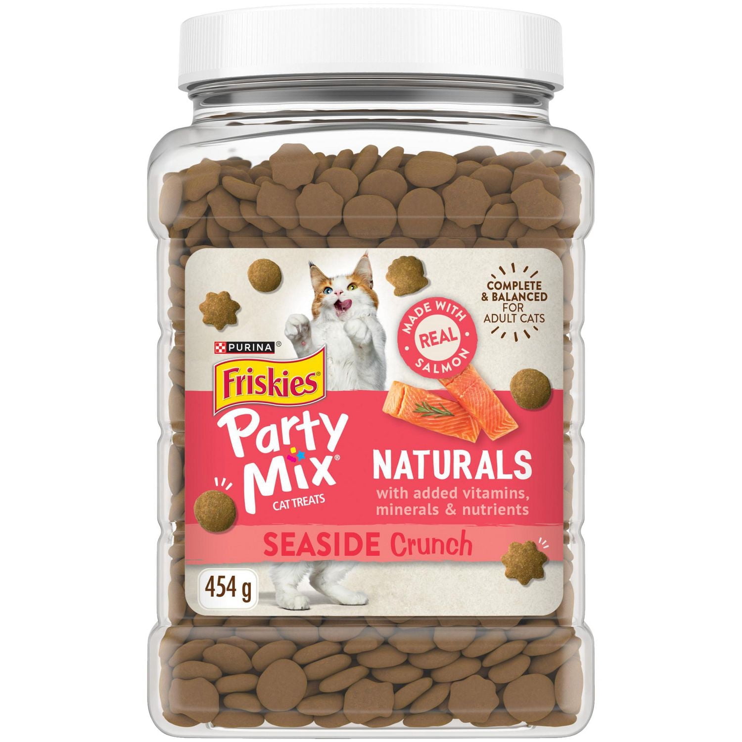 Friskies Party Mix Seaside Crunch, Natural Cat Treats 454g