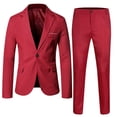 thumbnail image 1 of TIEVOSA Kids Boys Spring Autumn Solid Long Sleeve Pants Coat Outfits 2PC Suit Clothes, 1 of 2