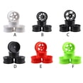 thumbnail image 2 of 4 Pieces52mm Elastic *RC Car Tires Wheel Rims Hub Lightweight Racing Tyres Good Friction On-road Crawer Assembly Accessories Five Star/White, 2 of 6
