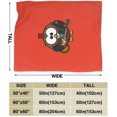 thumbnail image 2 of Fleece Blanket Owl Guitar Plush Throw Fuzzy Super Soft Reversible Microfiber Flannel Blankets 60"x50", 2 of 4