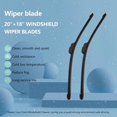 thumbnail image 1 of 1Pair Windshield Wiper Blades J-hook Bracketless F for Ram eless 20" and 18" Inch, 1 of 4