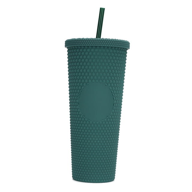 Gobelet Grande Capacité 710ML24OZ Entièrement Clouté, Mat, Gobelet Réutilisable avec Grand Ouverture, Couvercle Étanche, Paille