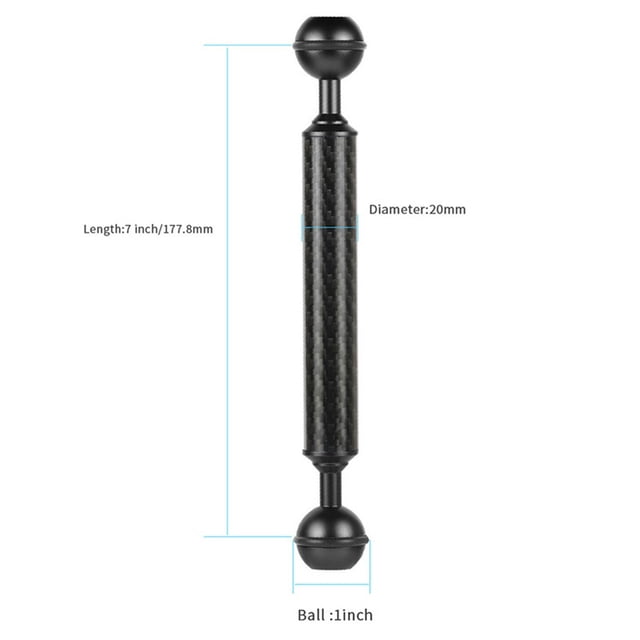 Mosiee Diving Action Camera Dual Ball Buoyancy Extension Rod For Underwater Photography