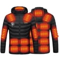 thumbnail image 4 of EGNMCR Womens Plaid Shacket Jacket USB Intelligent Constant Temperature Heated Windproof Plus Size Coat For Men And Women Winter 21 Heated Jacket Coat Women Coat, 4 of 9
