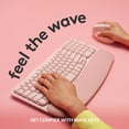 thumbnail image 3 of Logitech Wave Keys Wireless Ergonomic Keyboard with Cushioned Palm Rest, Comfortable Natural Typing, Easy-Switch, Bluetooth - Rose, 3 of 10