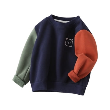 TIWEKE Chandails à Capuchon et Chandails pour Garçons, Chandail Décontracté à Enfiler, Hauts Stylés à Manches Longues pour Tout-Petits, Tenue Confortable et Polyvalente pour le Quotidien, Taille 4-5 Ans
