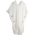 thumbnail image 1 of LinYooLi Poncho Cape Châle pour Femmes Surdimensionné Couleur Unie Pashmina à Capuche avec Franges Temps Froid, 1 of 5