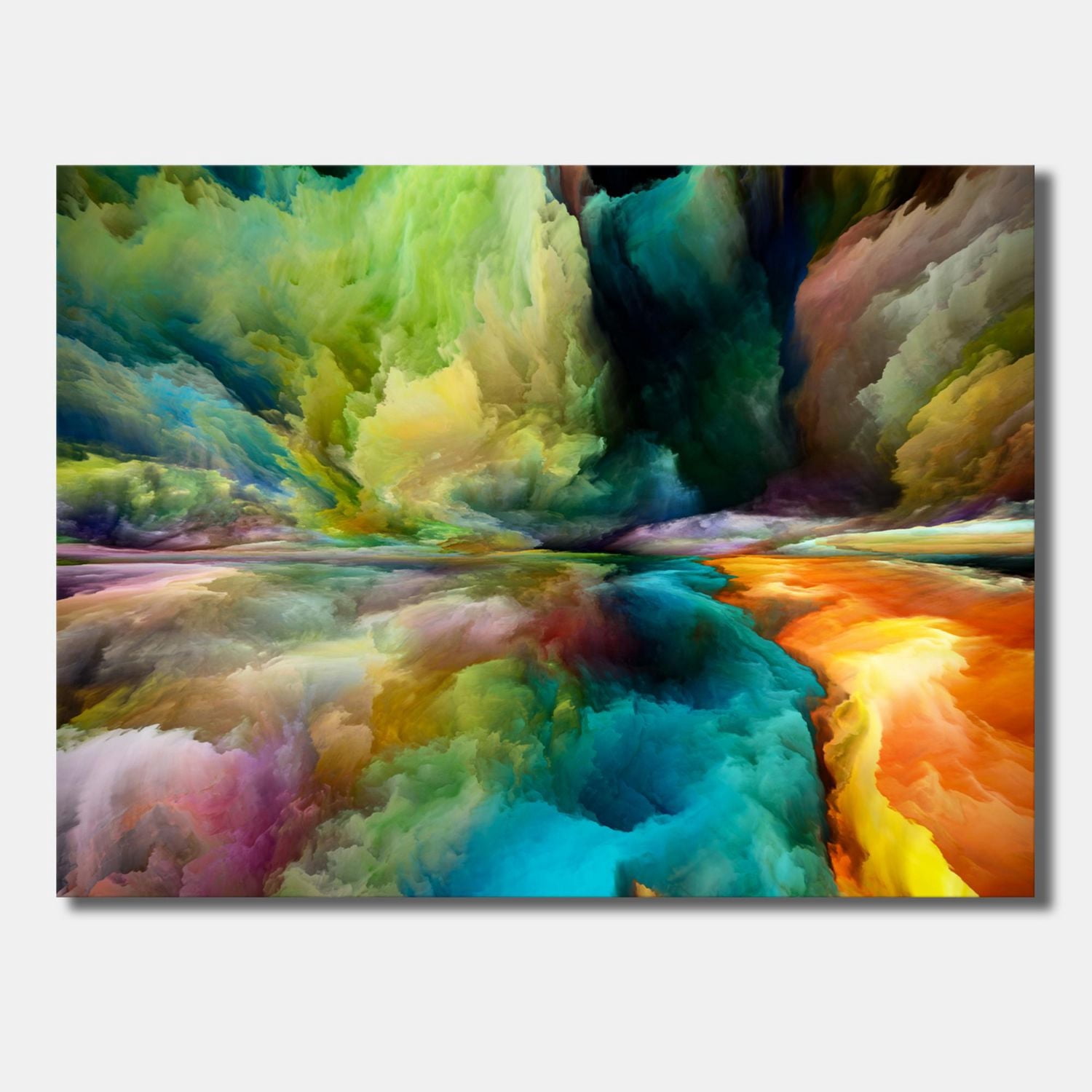 Designart Gradients de mouvement colorés de montagnes et de nuages surréalistes Art mural sur toile