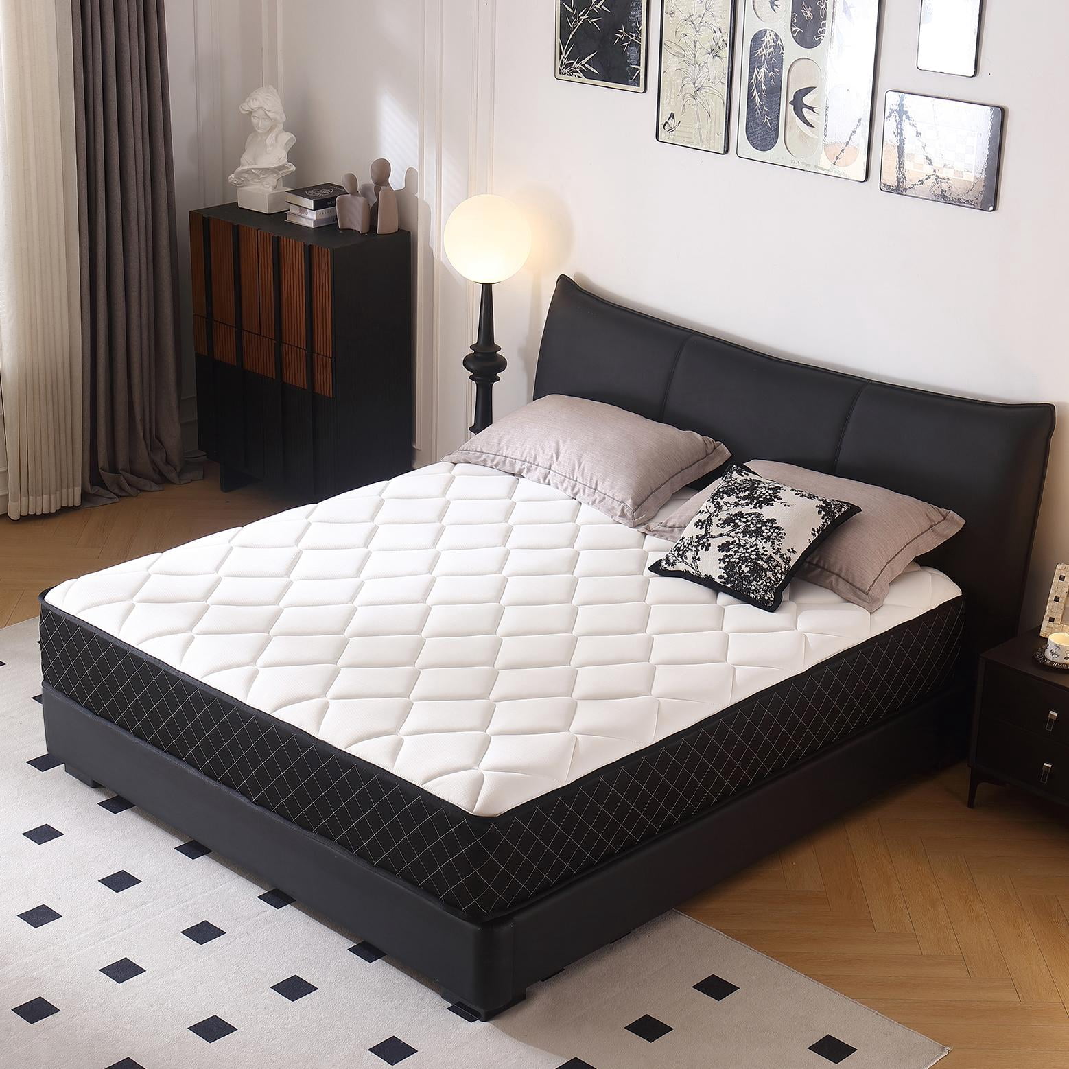 Com4Rest Queen Mattress, 10 Inch Memory Foam Hybrid Mattress in a Box, with Upgrade Individually Pocket Springs, Pressure Relief, Breathable Comfort and Durable, CertiPUR-US, Medium Firm