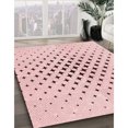 thumbnail image 3 of Ahgly Company Tapis d'Intérieur Ronds Lavables à la Machine, Style Transitionnel, Rose Gomme Balloune Rose, Tapis de Zone, 3 Pieds Rond, 3 of 7