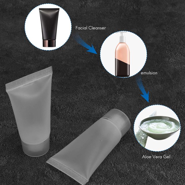 50Pcs 15Ml Refillable Tube Empty Lotion Bottle Soft Tube with Cap Travel Squeeze Make Ups Container Refillable Bottles