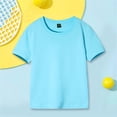thumbnail image 2 of FAIWAD Unisexe Garçons Filles T-Shirts à Manches Courtes Tout-Petits Bébé Col Rond Été Coton Couleur Unie T-Shirts, 2 of 3