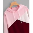 thumbnail image 3 of ORUYROP Sweat à Capuche Court à Manches Longues Zippé Rayé pour Femmes, Veste Décontractée à Cordon de Serrage, 3 of 5