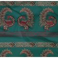 thumbnail image 4 of oneOone Organic Cotton Poplin Twill Fabric Peacock Block Decor Fabric Printed BTY 42 Inch Wide, 4 of 4