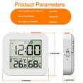 thumbnail image 5 of tamizeot Waterproof Shower Clock For Bathroom Time And Temperature Monitoring Waterproof black, 5 of 5