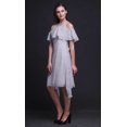 thumbnail image 2 of Bimba Robe Droite Évasée à Épaules Dénudées pour Femmes à Volants devant, Imprimé Papillon - Xxx-Grand, 2 of 6