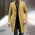 thumbnail image 1 of Ceisia Men's Slim Fit Wool-Blend Single-Breasted Long Wool Coat Gift, 1 of 7